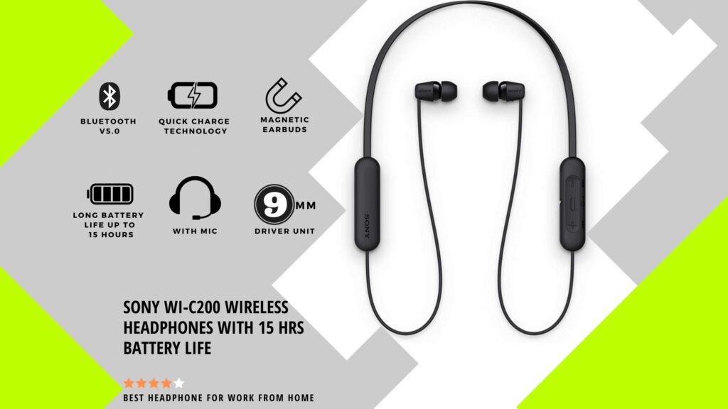 Sony WI-C200 wireless in-ear headphones